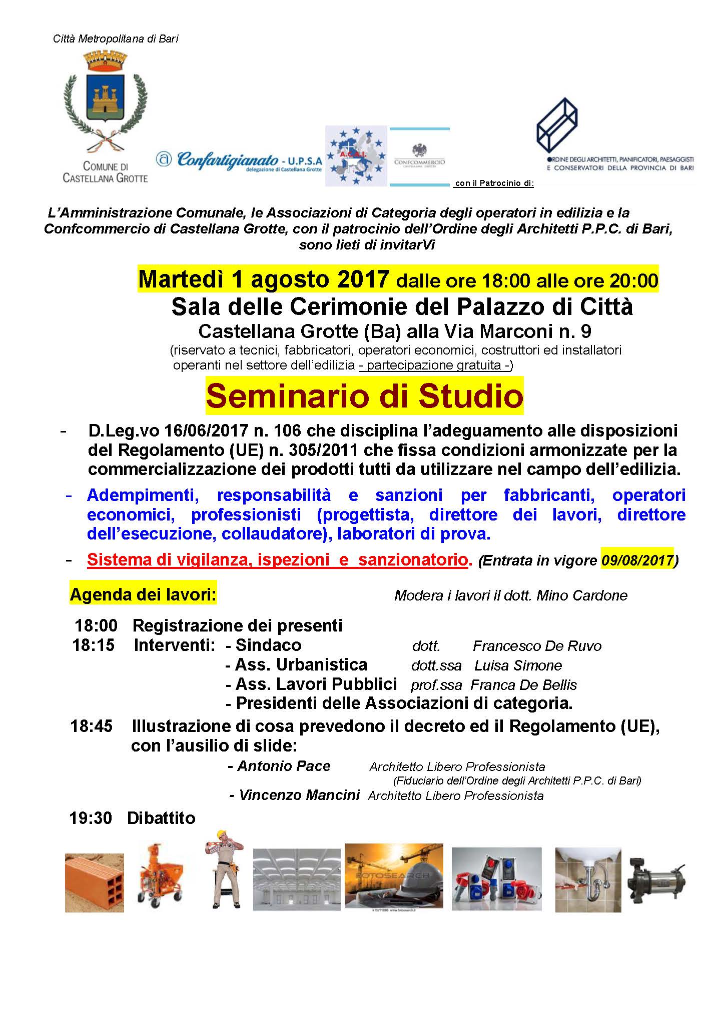 Locandina seminario materiali del 1 agosto 2017